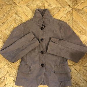 J. Crew Corduroy Blazer w/ High Ruffled Collar